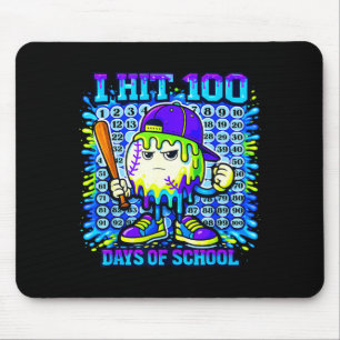 Baseball-Eiscreme-Tropf 100 Tage Schule Jungen Gi Mousepad