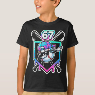 Baseball-Eiscreme-Tropf 67 Spieler Dabbing Sechs S T-Shirt