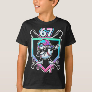 Baseball-Eiscreme-Tropf 67 Spieler Dabbing Sechs S T-Shirt
