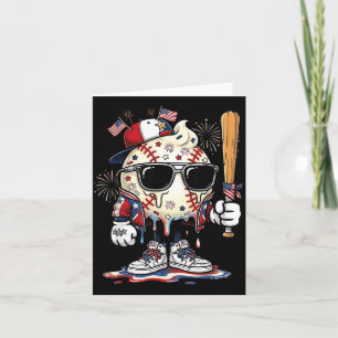Baseball-Eiscreme-Tropf Funny Sports Jungen Kinder Karte