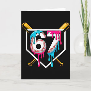 Baseball-Eiscreme-Tropf Nummer 67 Spieler 67. Gebu Karte