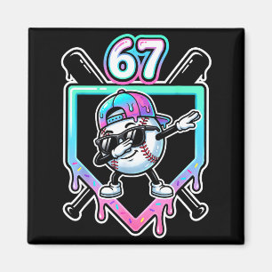 Baseball-Eiscreme-Tropfen 67 Spieler Dabbing Sechs Magnet