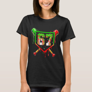 Baseball-Eiscreme-Tropfnr. 67 Spieler 6 7 Chris T-Shirt