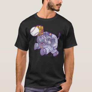 Baseball Elephant Men T Shirts