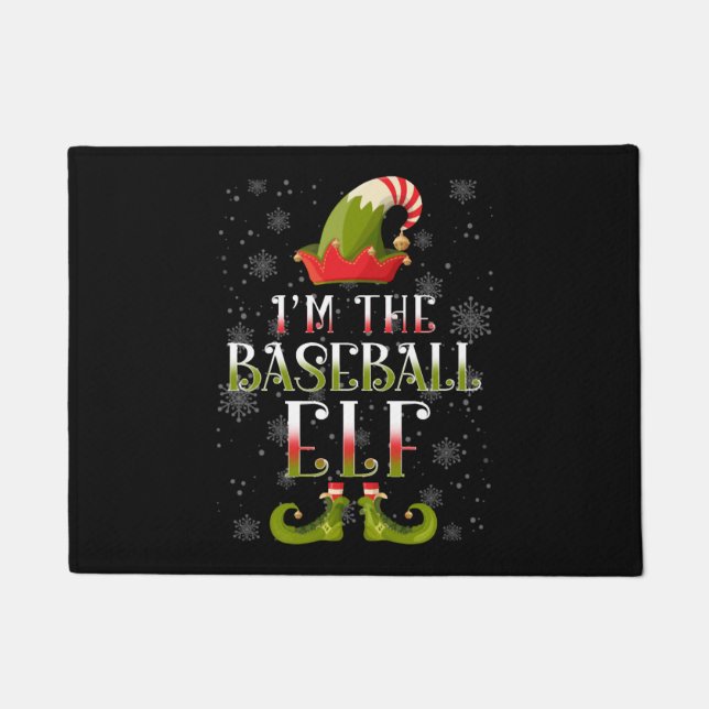 Baseball Elf Christmas Fußmatte (Vorderseite)