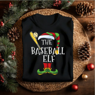 Baseball-Elf-Familie passend Weihnachtsausstellung T-Shirt