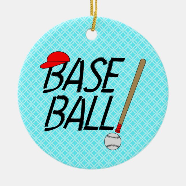 Baseball-Erklärung Keramik Ornament (Vorne)