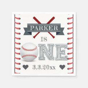 Baseball Erster Geburtstag Personalisiert Serviette