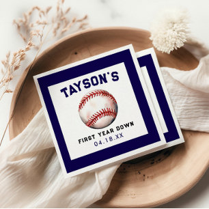 Baseball erstes Jahr ab 1. Geburtstag Serviette