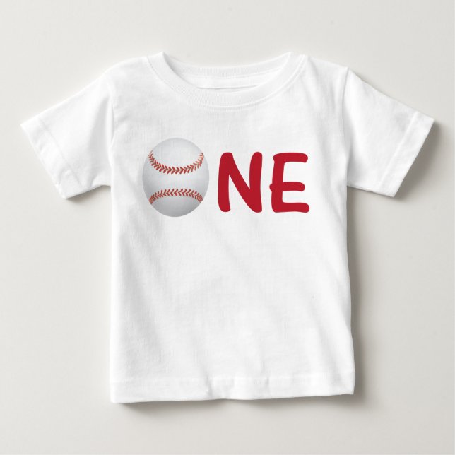 Baseball erstes Shirt zum Geburtstag mit Baseball (Vorderseite)