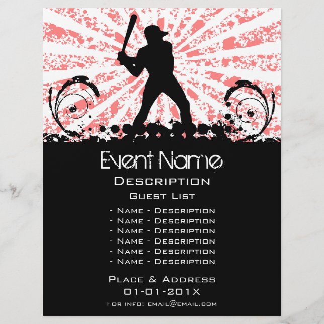 Baseball-Event-Werbeaktion Flyer (Vorne)