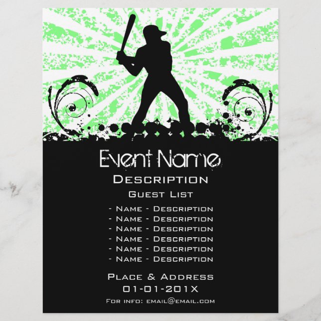 Baseball-Event-Werbeaktion Flyer (Vorne)