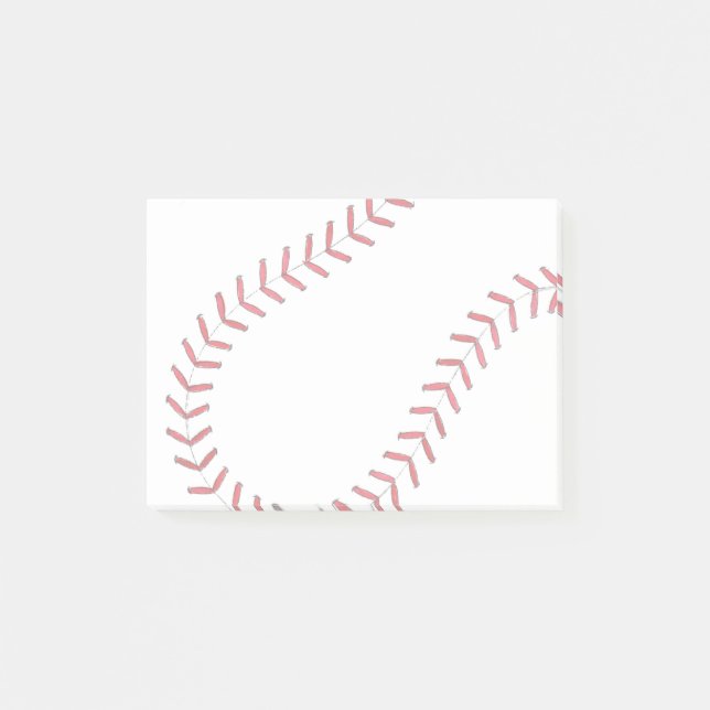 Baseball-Faden Post-it Klebezettel (Vorderseite)