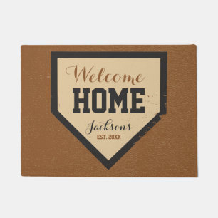 Baseball-Familien-Zuhause-Platten-Name und Jahr Fußmatte