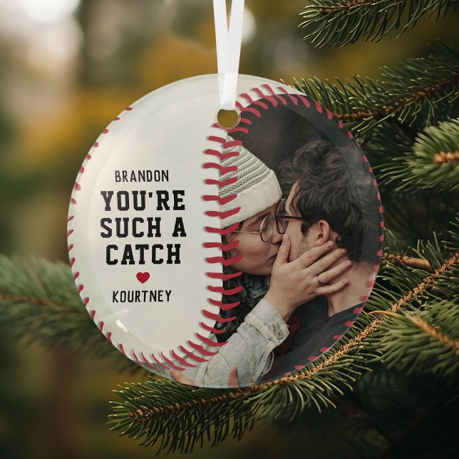 Baseball Fan Boyfriend Weihnachtsgeschenk Ornament Aus Glas (Von Creator hochgeladen)
