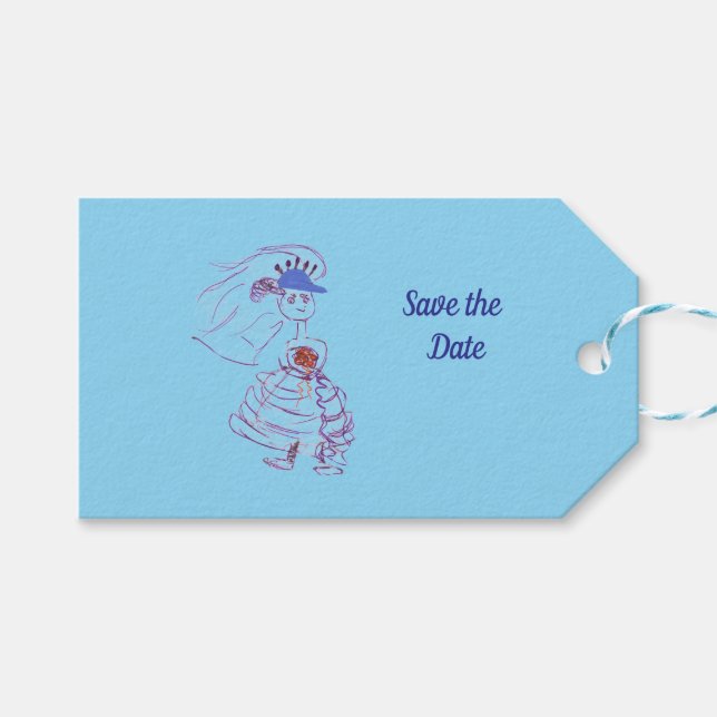 Baseball Fan Bride Geschenkanhänger (Vorderseite (Horizontal))
