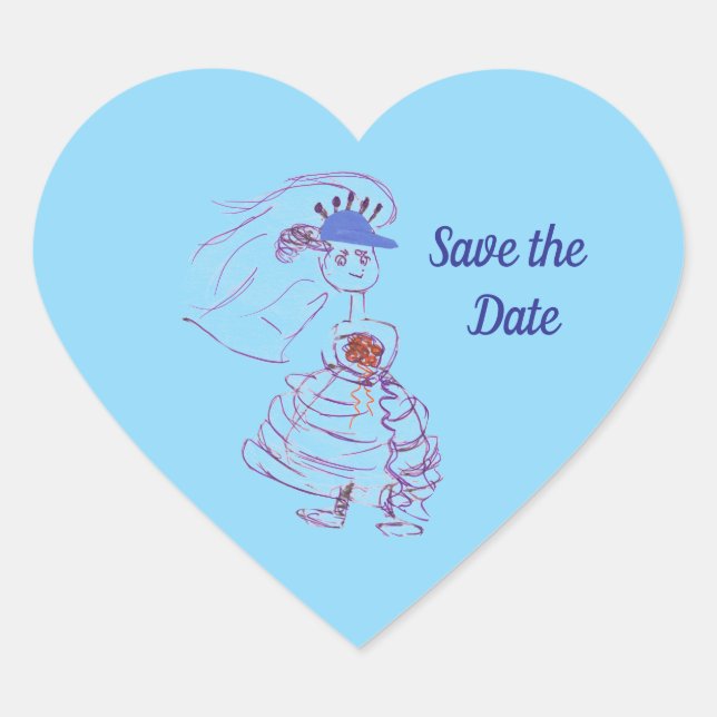 Baseball Fan Bride Herz-Aufkleber (Vorderseite)