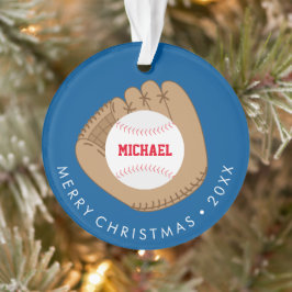 Baseball Fan Kids Foto Ornament