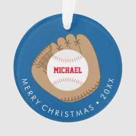 Baseball Fan Kids Foto Ornament