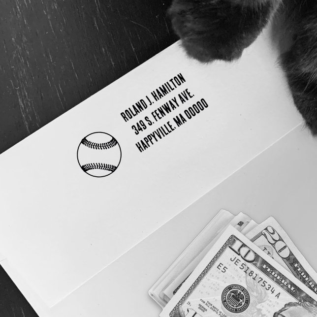 Baseball Fan Rücksendeadresse Rubber Briefmarke Gummistempel (Von Creator hochgeladen)
