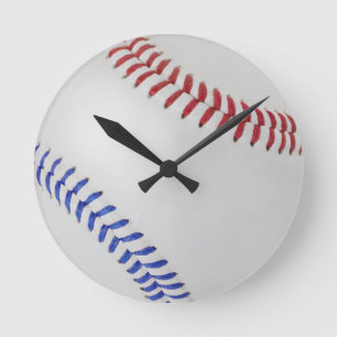 Baseball Fan-tastic_Color Laces_All-American Runde Wanduhr