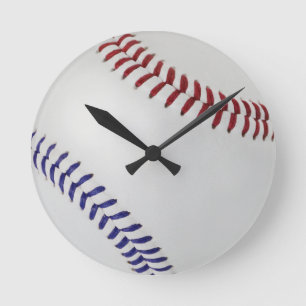Baseball Fan-tastic_Color Laces_nb_dr Runde Wanduhr
