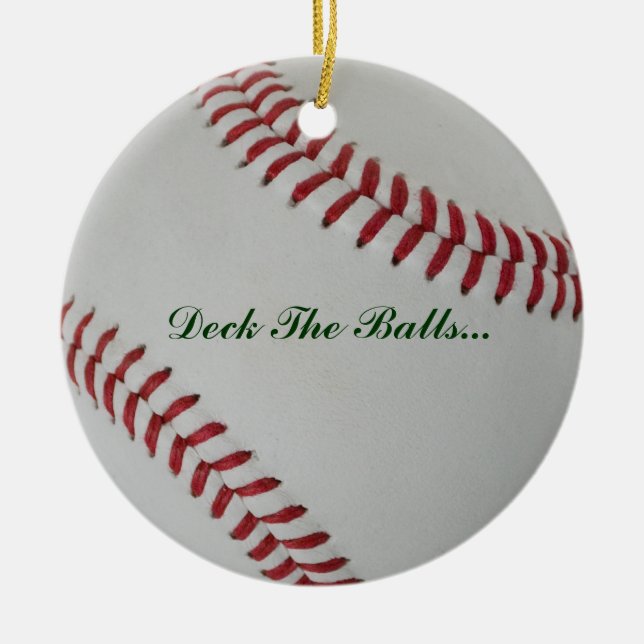 Baseball Fan-tastic_Deck die Bälle Keramik Ornament (Vorne)