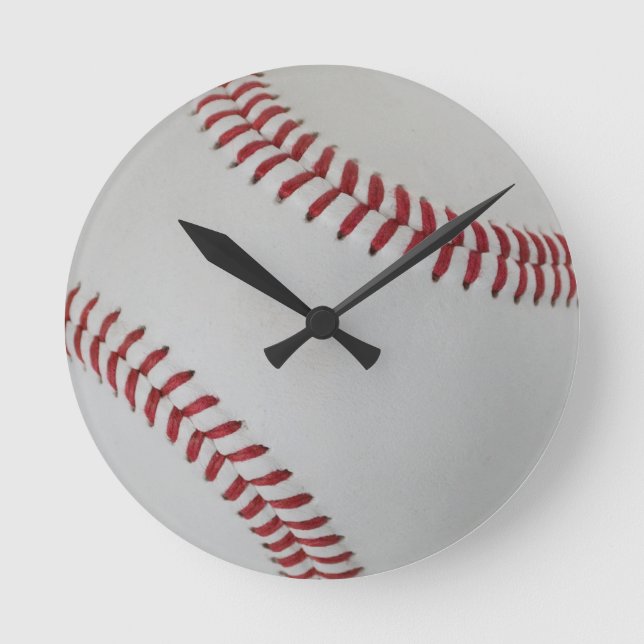 Baseball Fan-tastic_pech perfekt Runde Wanduhr (Vorderseite)