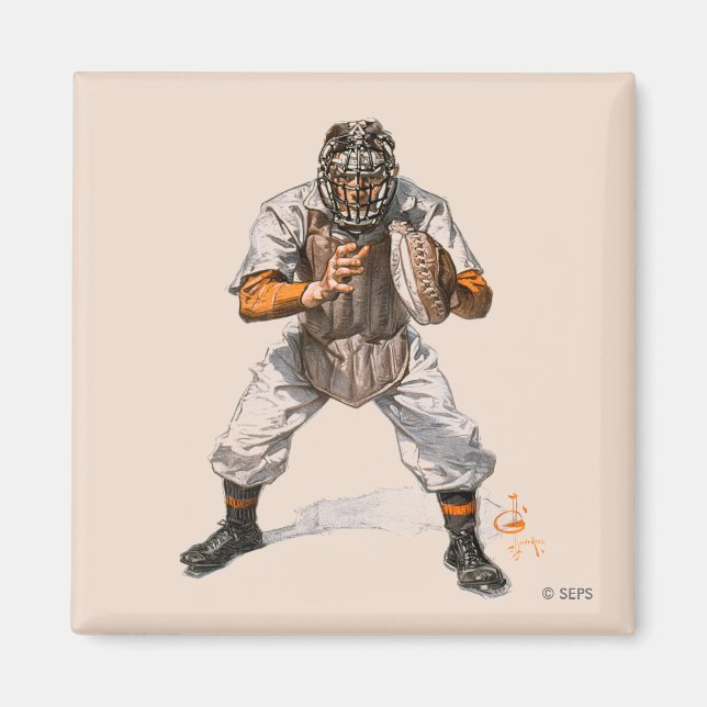 Baseball-Fänger Magnet (Vorne)
