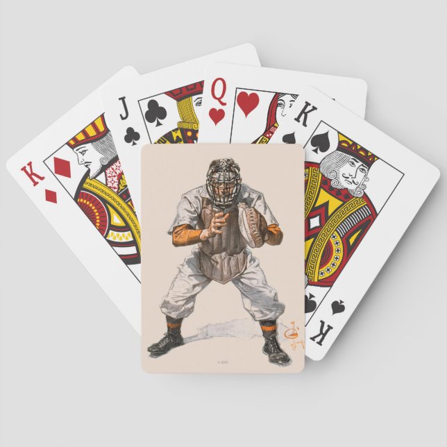 Baseball-Fänger Spielkarten (Rückseite)