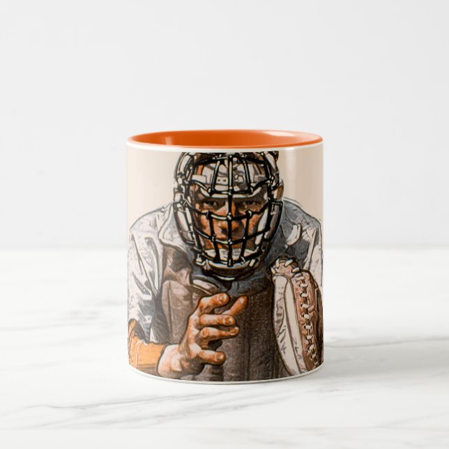 Baseball-Fänger Zweifarbige Tasse (Mittel)