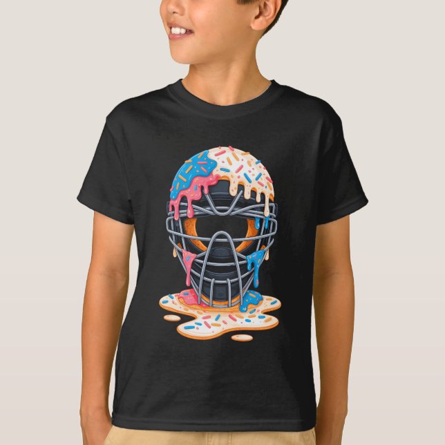 Baseball-Fangmaske Eiscreme Treibhauseffekt Baseba T-Shirt (Vorderseite)