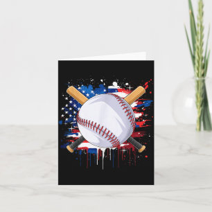 Baseball-Fans Amerikanische Flagge Unabhängigkeits Karte