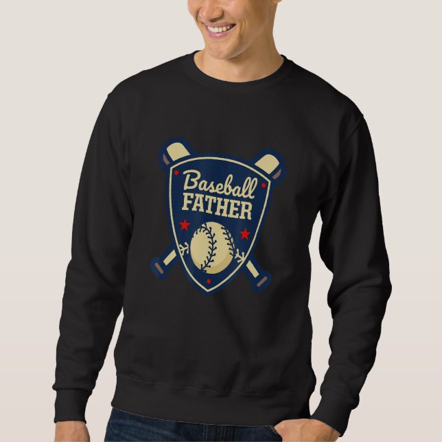 Baseball Father Matching Family Baseball Player Sweatshirt (Vorderseite)
