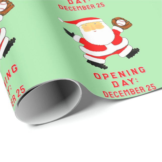 Baseball-Feiertagsgeschenk Geschenkpapier (Rolleneckpunkt)
