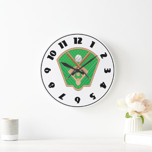 Baseball-Feldüberwachung Große Wanduhr
