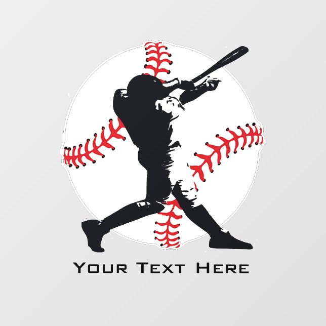 Baseball-Fensterklammer Fensteraufkleber (Blatt)