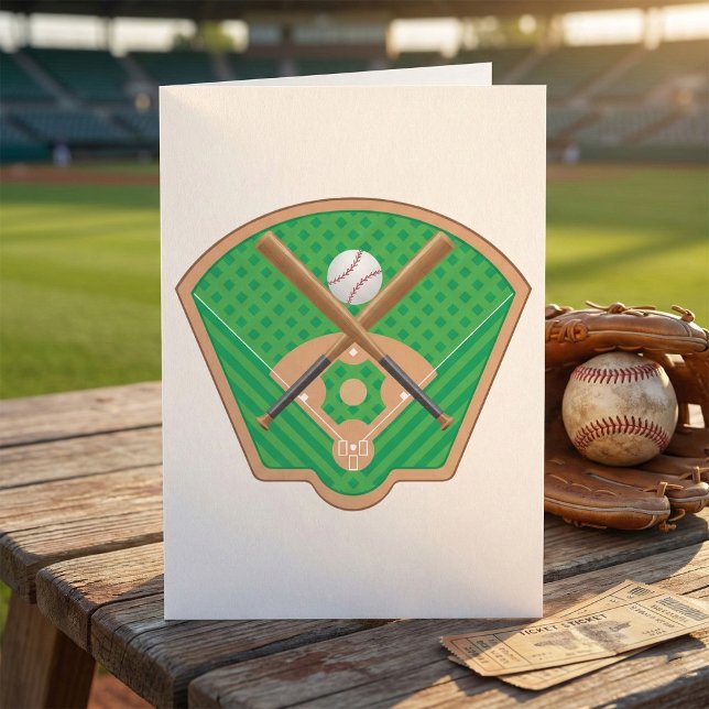 Baseball Field Grußkarten Karte (Von Creator hochgeladen)