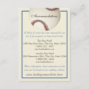 Baseball Field Pass - Hochzeitskarte Begleitkarte