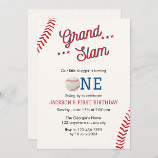 Baseball First Geburtstag Einladung