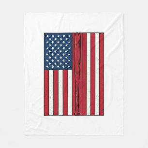 Baseball-Flagge abgenutzt Vintage-Vektor-Design_1 Fleecedecke