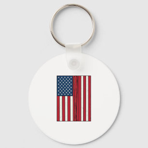 Baseball-Flagge abgenutzt Vintage-Vektor-Design_1 Schlüsselanhänger