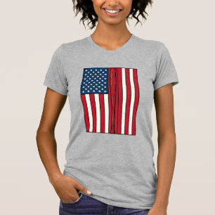 Baseball-Flagge abgenutzt Vintage-Vektordesign_1 T-Shirt