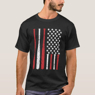Baseball-Flagge der USA Baseball-Amerikanische Fla T-Shirt