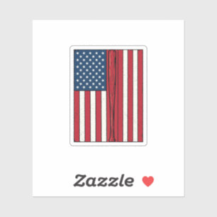 Baseball-Flagge Distressed Vintage Vektor Design_1 Aufkleber