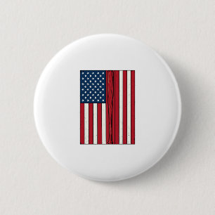 Baseball-Flagge Distressed Vintage Vektor Design_1 Button
