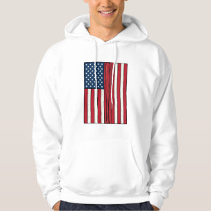 Baseball-Flagge Distressed Vintage Vektor Design_1 Hoodie