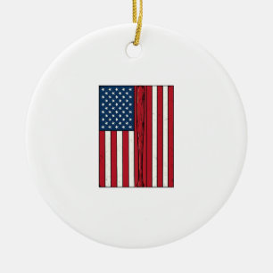 Baseball-Flagge Distressed Vintage Vektor Design_1 Keramik Ornament