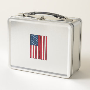 Baseball-Flagge Distressed Vintage Vektor Design_1 Metall Brotdose