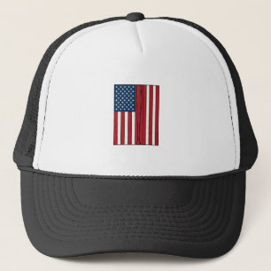 Baseball-Flagge Distressed Vintage Vektor Design_1 Truckerkappe